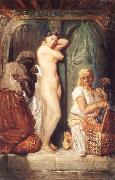 Theodore Chasseriau Young woman coming out of the bath china oil painting artist